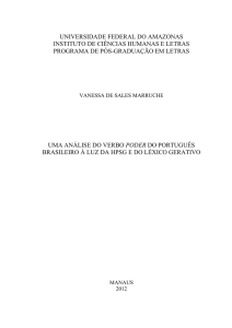 uma análise do verbo poder do português brasileiro à - Início
