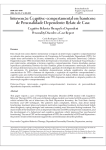 Intervenção Cognitivo-comportamental em Transtorno