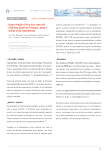 Apresentação clínica dos casos de síndroma gripal em Portugal