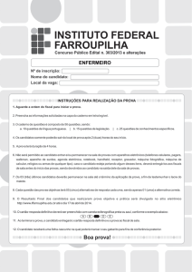 Enfermeiro - Instituto Federal de Educação, Ciência e