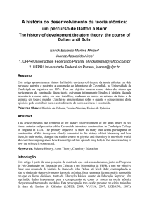 A história do desenvolvimento da teoria atômica: um