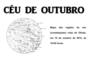 Mapa das regiões do céu (constelações) visto de