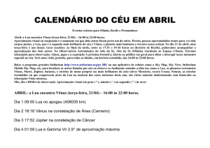 calendário do céu em abril