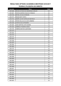 resultado aptidão academica mestrado 2016/2017 teoria e filosofia