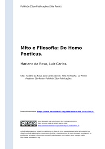 Mito e Filosofia: Do Homo Poeticus