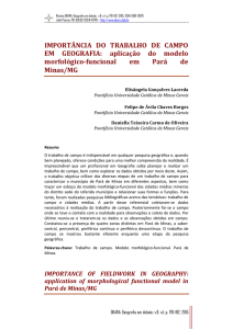 IMPORTÂNCIA DO TRABALHO DE CAMPO EM GEOGRAFIA
