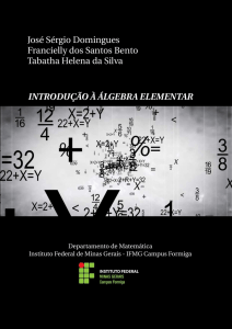 introdução à álgebra elementar - IFMG