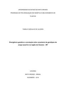 Divergência genética e correlação entre caracteres de