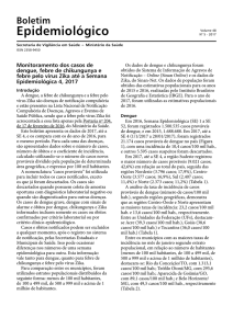 Boletim Epidemiológico - Monitoramento dos casos de dengue