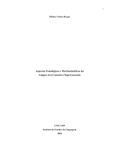Aspectos Fonológicos e Morfossintáticos da Língua Avá
