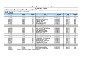 LISTA DE CONVOCAÇÃO