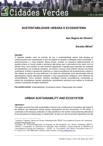 sustentabilidade urbana e ecossistema urban