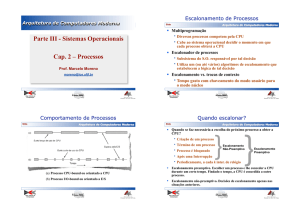 Parte III - Sistemas Operacionais Cap. 2 – Processos
