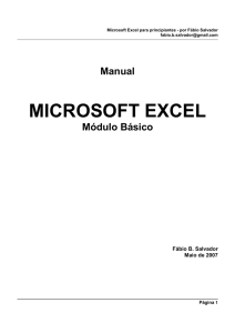 microsoft excel - Fábio Burch Salvador