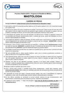 Prova MASTOLOGIA - Residencia Médica