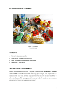 Tema 01_Os alimentos e a saúde humana