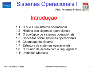 Introdução Sistemas Operacionais I