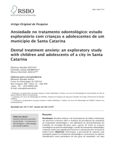 Ansiedade no tratamento odontológico: estudo