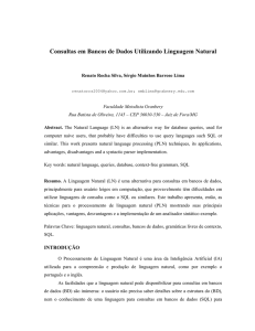 Consultas em Bancos de Dados Utilizando Linguagem Natural