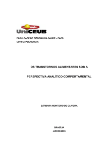 os transtornos alimentares sob a perspectiva analítico