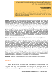 ESTUDO DO PROCESSO DE GRAMATICALIZAÇÃO DO VERBO IR