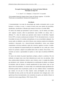 283 Percepção Etnoentomológica por Alunos do