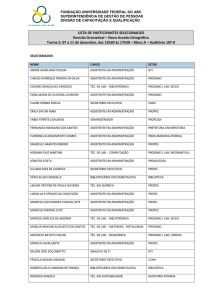 LISTA DE PARTICIPANTES SELECIONADOS Revisão Gramatical