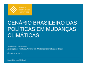 cenário brasileiro das políticas em mudanças climáticas