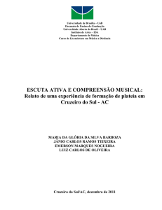 ESCUTA ATIVA E COMPREENSÃO MUSICAL - BDM