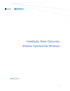 Manual de Instalação do Wiser Discovery em ambiente Windows