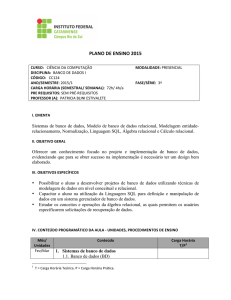 2015-1 BCC – PATRICIA BLINI – Banco Dados