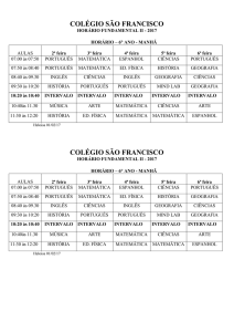 Fundamental II e Médio - Manhã e tarde
