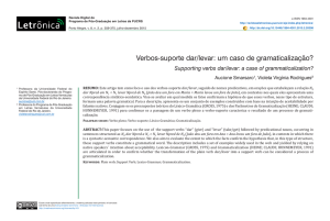 Verbos-suporte dar/levar: um caso de gramaticalização?