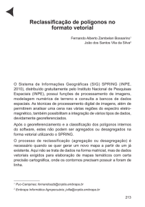 Reclassificação de polígonos no formato vetorial