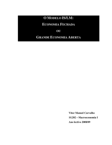 o modelo is/lm: economia fechada ou grande economia aberta