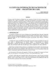 o custo da internação de pacientes de aids – um estudo de caso