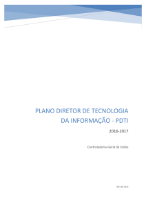 plano diretor de tecnologia da informação - pdti