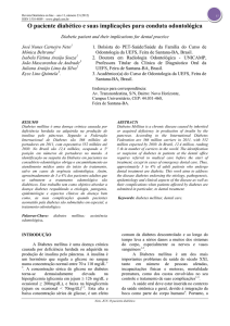 O paciente diabético e suas implicações para conduta