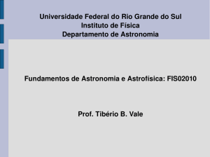 Movimento dos planetas, classificação e distâncias