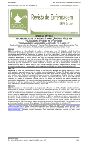 VULNERABILIDADE DA MULHER À INFECÇÃO PELO VÍRUS HIV