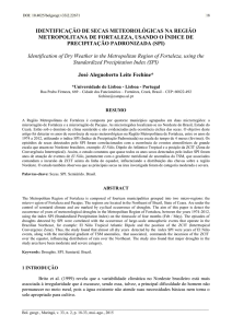 identificação de secas meteorológicas na região metropolitana de