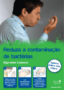 Reduza a contaminação de bactérias