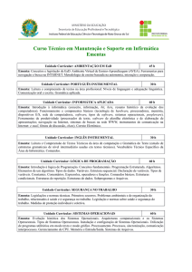 Curso Técnico em Manutenção e Suporte em - AVA e