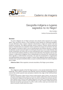 Caderno de imagens Geografia indígena e lugares sagrados no rio