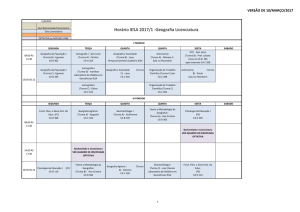 Horário IESA 2017/1 -Geografia Licenciatura