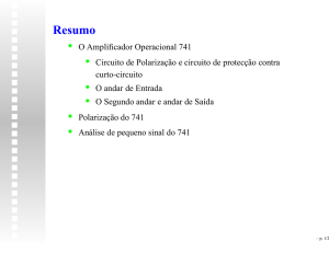 Polarização do 741 Polarização do Andar de Saída