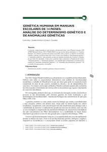 genética humana em manuais escolares de 14 países