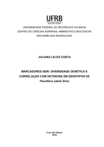 JULIANA LELES COSTA MARCADORES ISSR: DIVERSIDADE