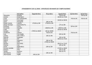 ATENDIMENTO AOS ALUNOS - INTEGRADO EM REDES DE COMPUTADORES