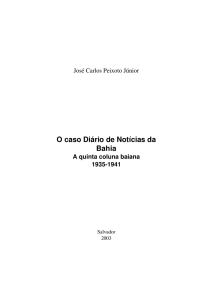 O caso Diário de Notícias da Bahia - BOCC